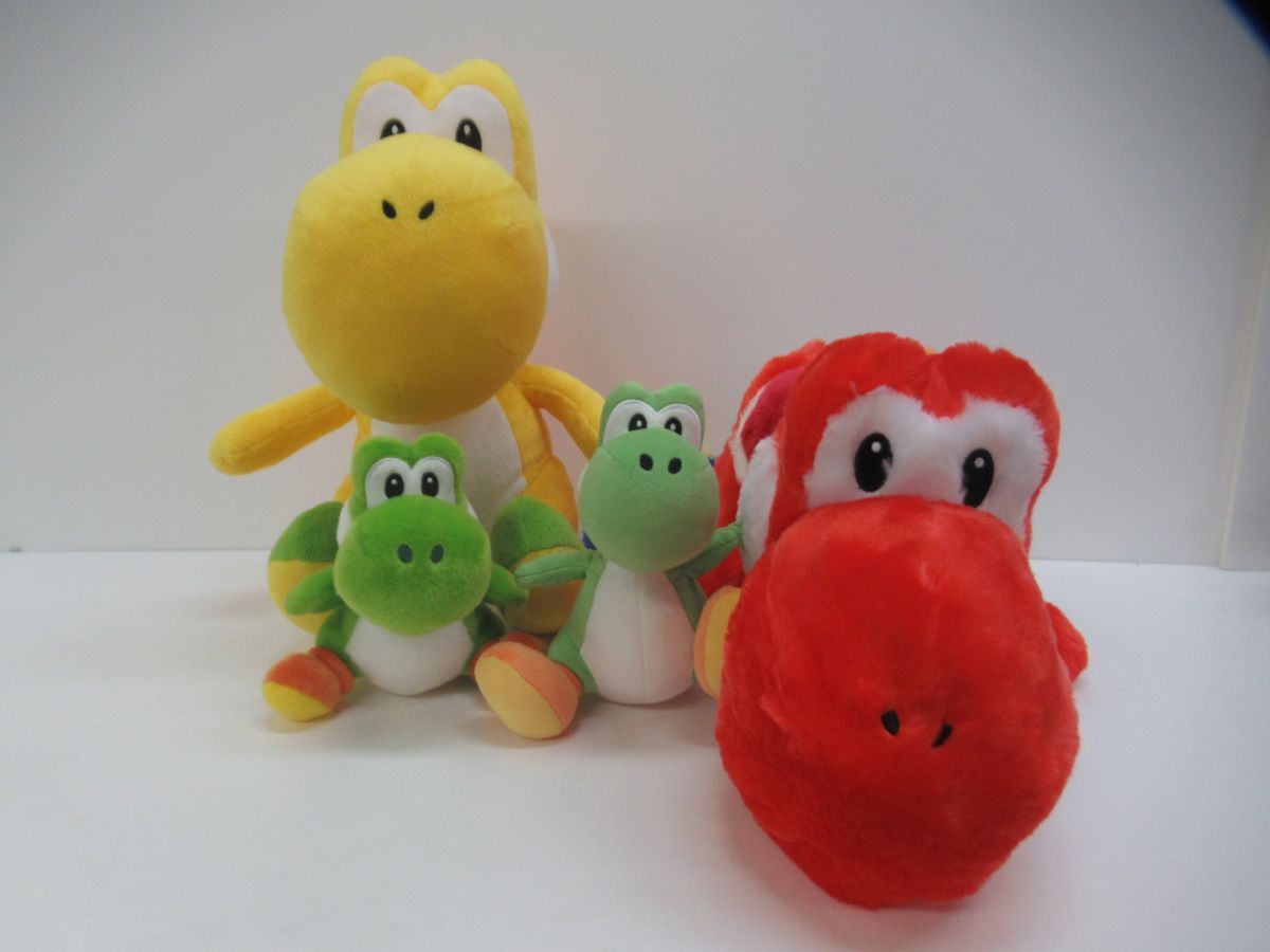 32 送120サ 1119YH02 ヨッシーぬいぐるみ4点セット (大)×2 (小)×2 中古品拍卖