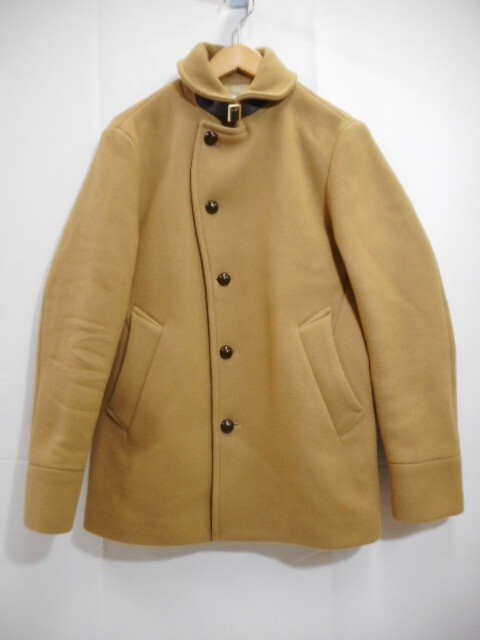 70 送80サ 1117YD09 EDIFICE エディフィス ウールジャケット コート 14-011-300-1000-3-0 くるみボタン ラウンドカラー サイズ48 中古品拍卖