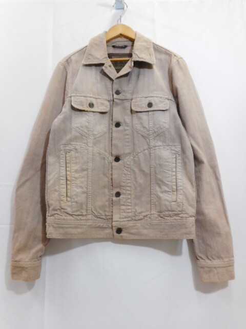 67 送80サ 1119YD01 DOLCE&GABBANA ドルチェ&ガッバーナ メンズ デニムジャケット ベージュ系 サイズ46 中古品拍卖