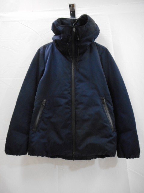 67 送80サ 1120YD07 UNITED TOKYO ユナイテッドトウキョウ 止水ジップ グースダウンジャケット 日本製 ネイビー サイズ1 中古品拍卖