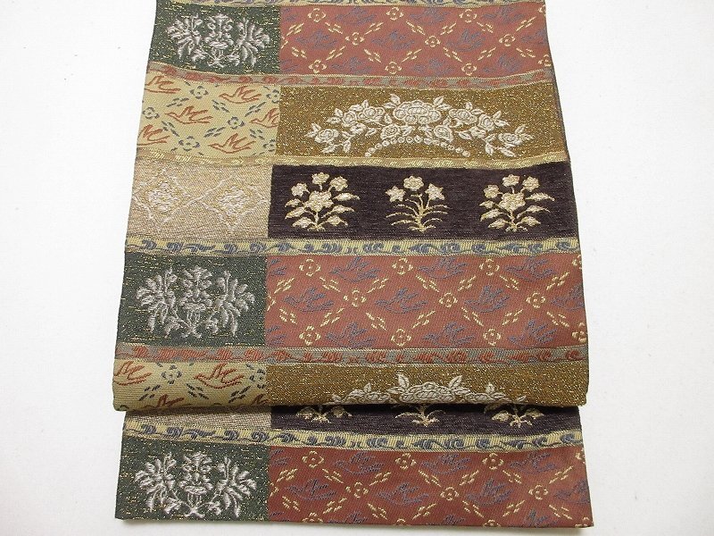 ドークブア■六通柄袋帯 横段 モール 花 極上の逸品 B44拍卖