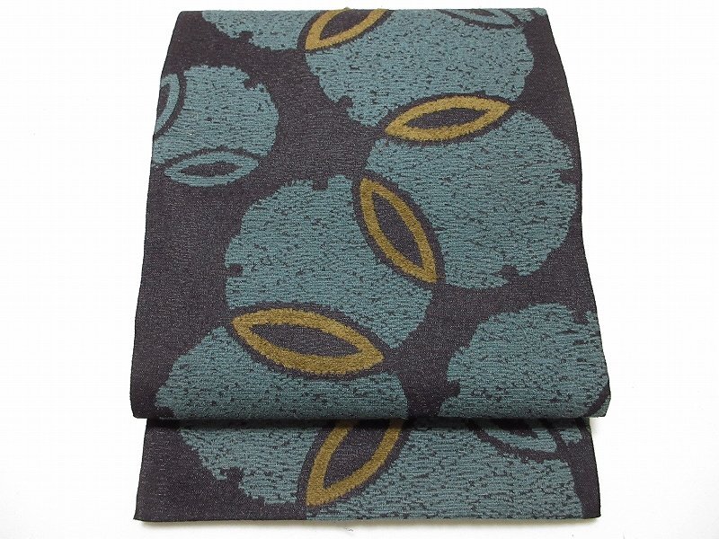 ドークブア■六通柄袋帯 黒地 雪輪重ね 極上の逸品 B26拍卖