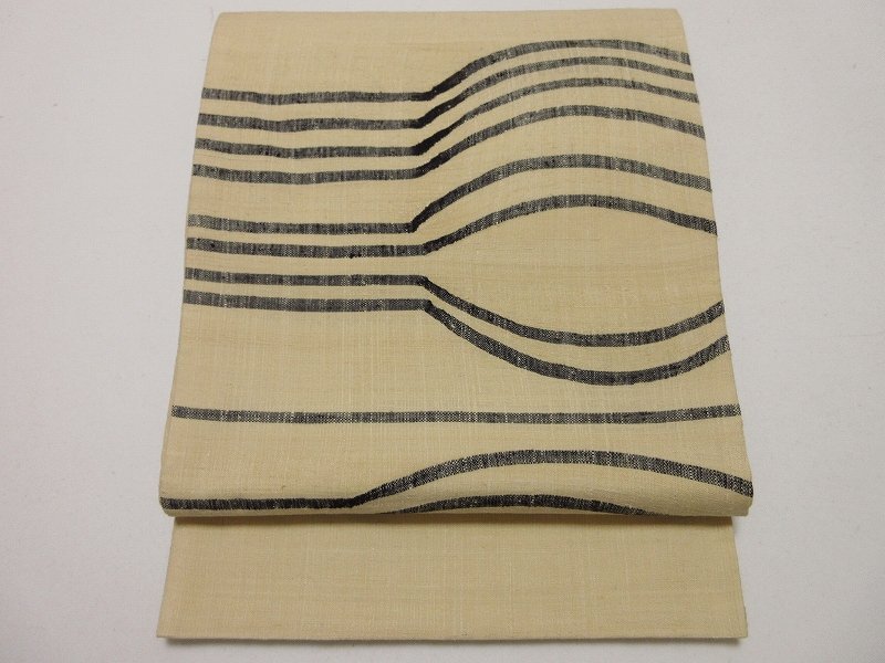 ドークブア■太鼓柄袋帯 紬地 横縞 極上の逸品 B23拍卖