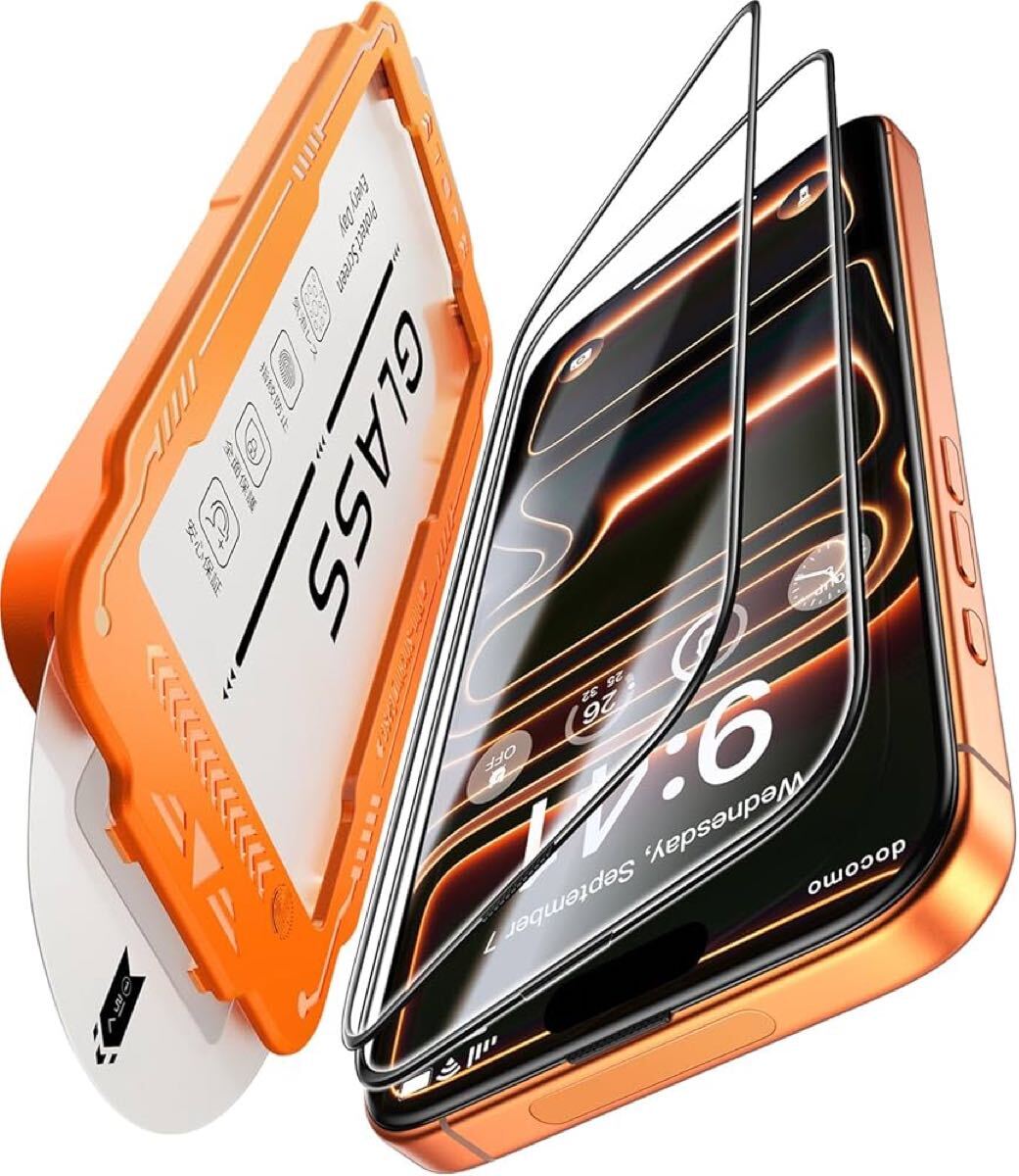 iphone 17 Pro max ガラスフィルム 【米軍No.1規格航空材料&独創的なガイド枠】 2枚セット拍卖