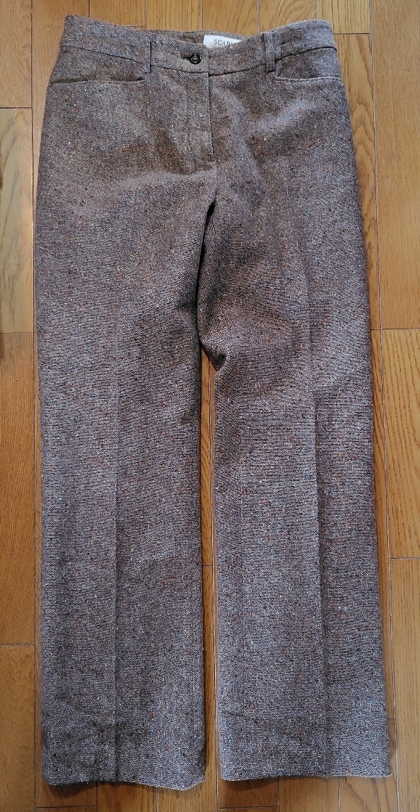 毛 90% パンツ SCAPA 古着 USED ツイード生地 ウール 日本製 国産 当時物 株式会社ルック 拍卖