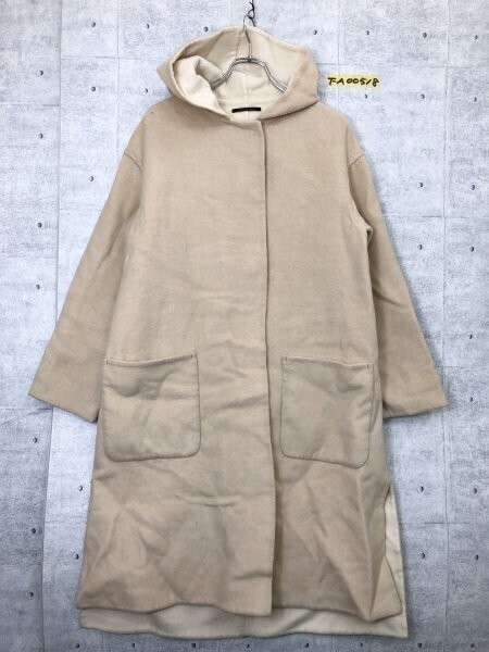 BARNYARDSTORM バンヤードストーム レディース ホック留 フード ウール混 ロングコート 1 ベージュ拍卖