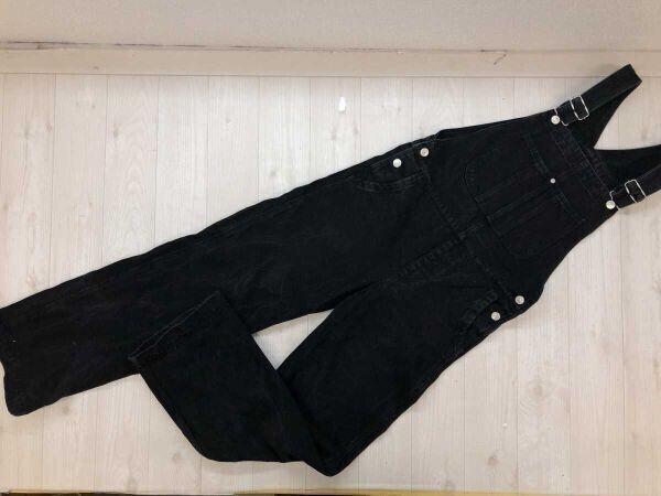 RAGEBLUE レイジブルー ドメスティック ブラックデニム サロペット オーバーオール ジーンズ パンツ レディース コットン100% F 黒拍卖