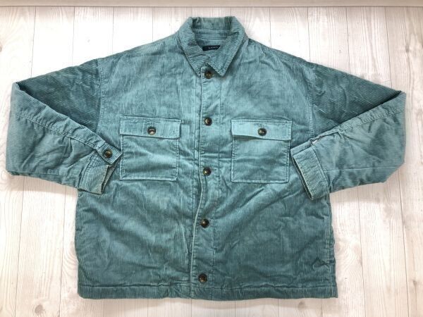 レイジブルー RAGEBLUE アメカジ ヘリテージ HERITAGE 古着 コーデュロイ CPO シャツ 中綿ジャケット メンズ L グリーン拍卖