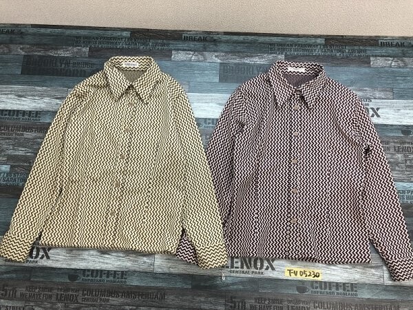 KALEIDOSCOPE レディース 総柄 ストレッチ 長袖シャツ 2枚セット まとめ売り 赤紫・薄い黄緑拍卖