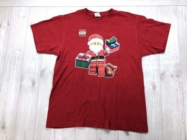 レゴ LEGO サンタクロース ビッグプリント レトロ キャラクター おもちゃ Printstar プリントスター製 半袖Tシャツ メンズ 綿100% M 赤拍卖