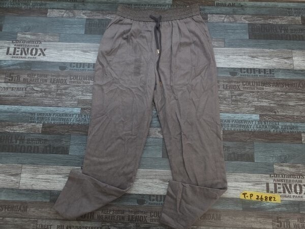 TALBOTS タルボット レディース 紐付き 起毛 イージーパンツ S グレー拍卖