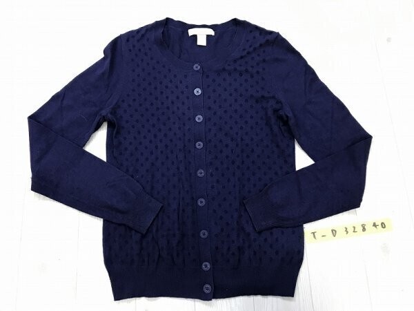 BANANA REPUBLIC バナナリパブリック レディース 水玉柄 ニットカーディガン S 紫拍卖