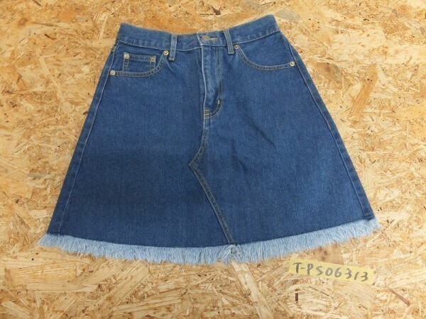 BROWNY WEGO レディース コットン カットオフ デニムジーンズスカート F 青拍卖