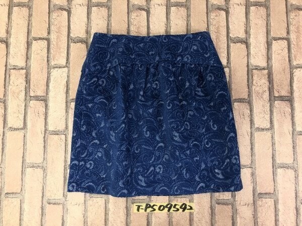 Viaggio Blu ビアッジョブルー レディース ボタニカル ベロア コクーン スカート 1 青拍卖