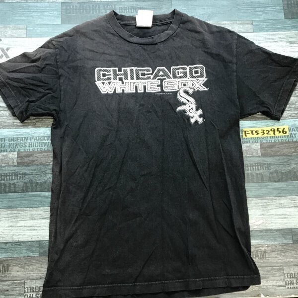 シカゴ・ホワイトソックス メンズ プリント コットン 半袖Tシャツ L 黒拍卖