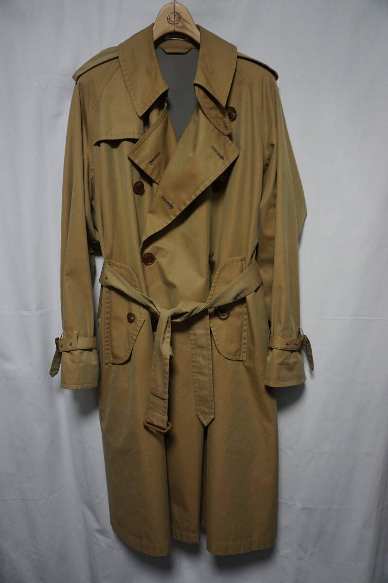 AURALEE オーラリー FINX CHAMBRAY BIG TRENCH COAT 【サイズ3】 フィンクスシャンブレービッグトレンチコート A7AC01CG カーキベージュ拍卖