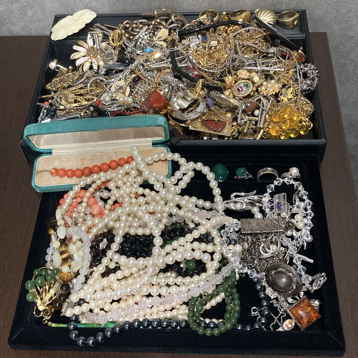 1円スタート SV925 シルバー メッキ イミテーション まとめ ネックレス ブローチ イヤリング パール 指輪 アクセサリー 約2.8キロ 1124S①拍卖