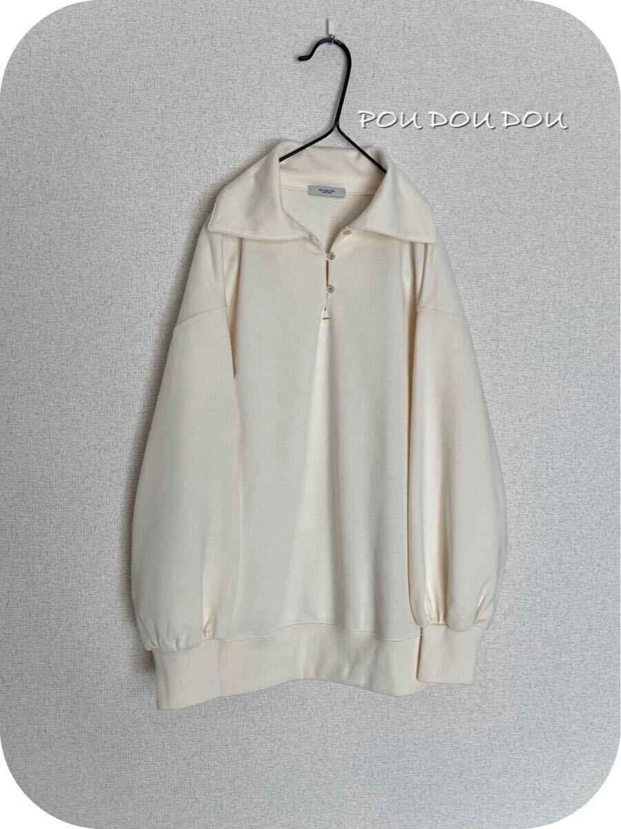 *POU DOU DOU*プードゥドゥ*衿つき プルオーバースウェット トップス*(cp)拍卖