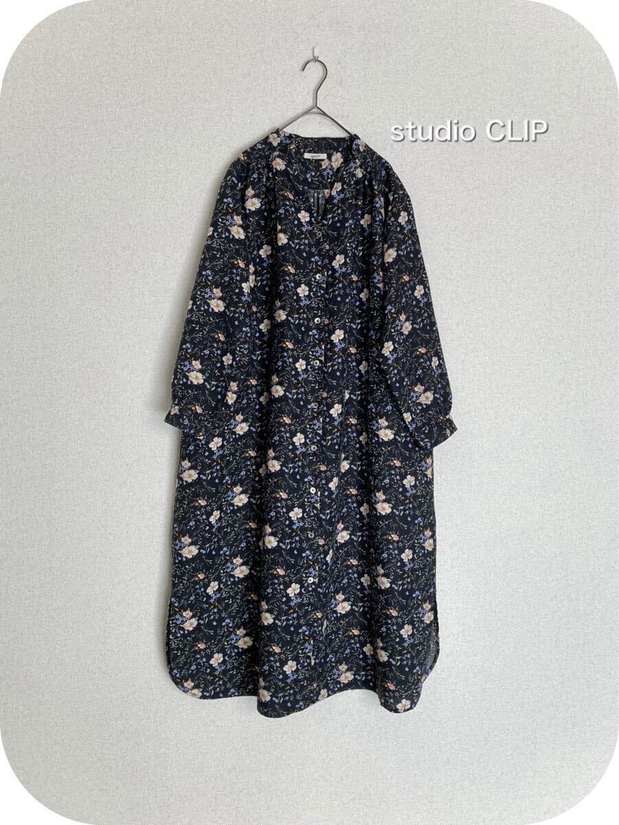*studio CLIP*スタジオクリップ*ボタニカルプリント ゆったりめワンピース*(ct)拍卖