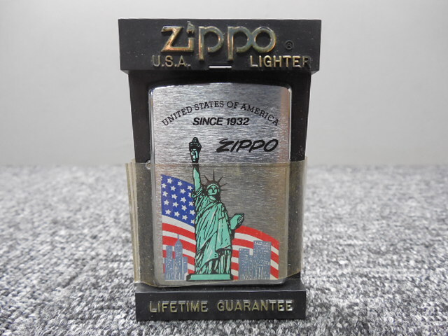 Zippo・ライター・ビンテージ・USA・自由の女神・星条旗 (おそらく未開封品) / 刻印 ・K XⅢ / 1997年頃拍卖