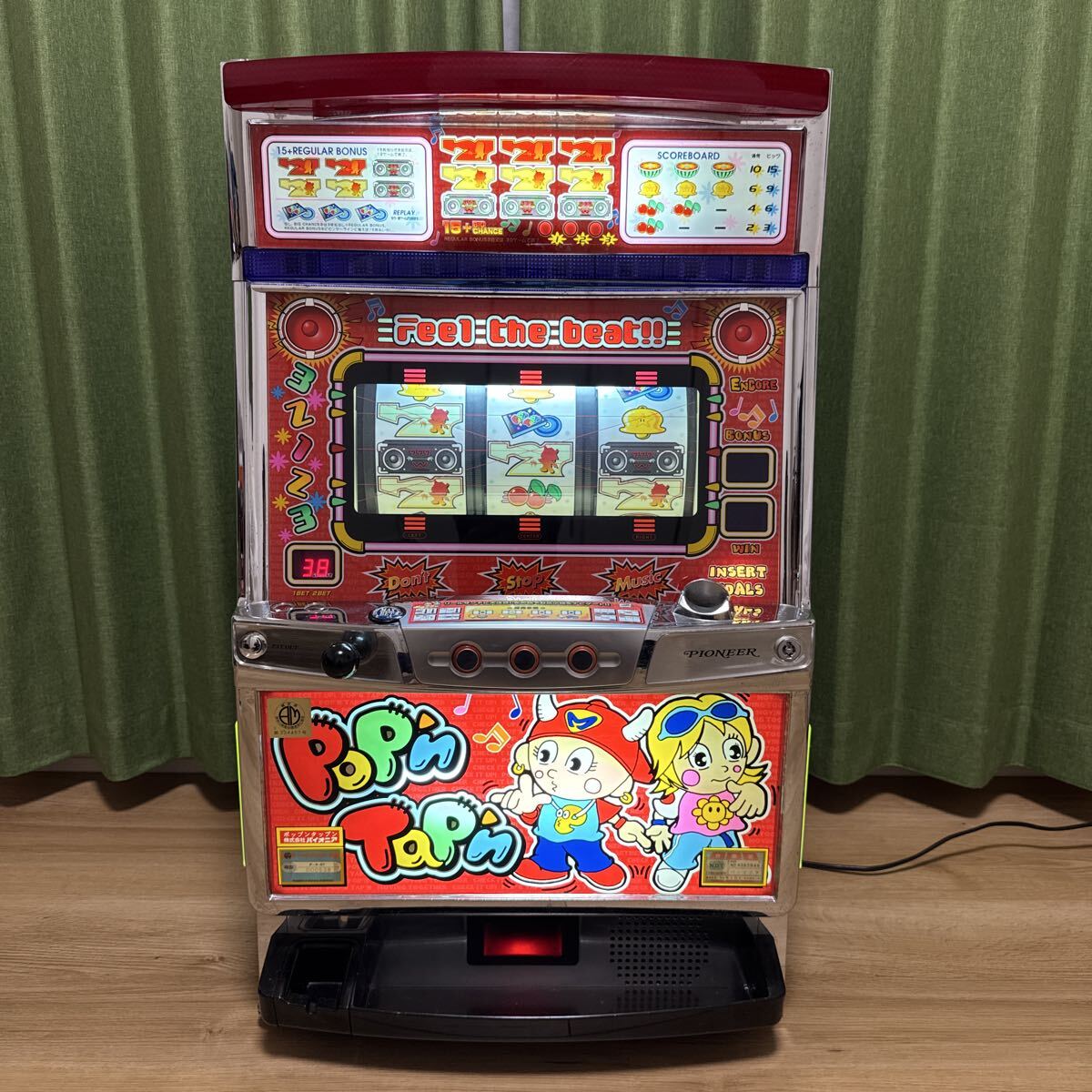 4号機パイオニア ポップンタップン レア台 メダル機 引取拍卖