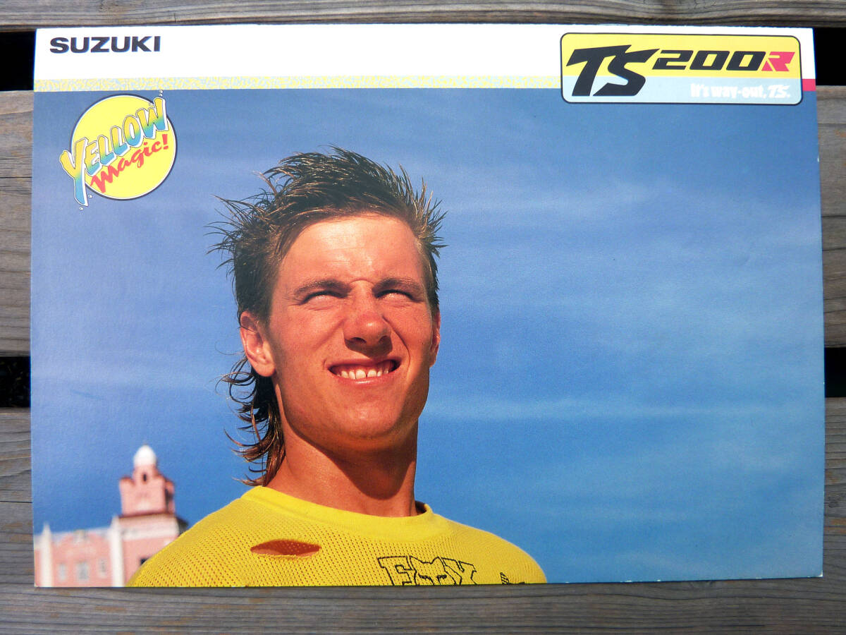 スズキ TS200R 1989年? カタログ Suzuki 2スト 2st イエローマジック モトクロス ロニー・ティシュナー Ronnie Tichenor拍卖