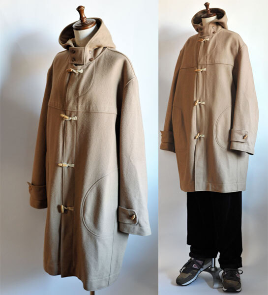 ★最終値下げ【フランス製 表記有 激レア】ルミノア ビンテージダッフルコート メンズサイズXL相当 大きめ ベージュ 裏地なし拍卖