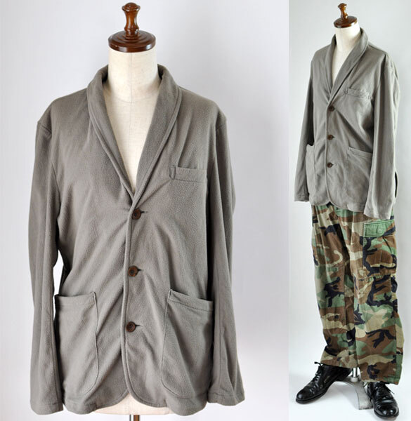 ★【国内正規品 美品】 MASH マッシュ フリース 3つボタン テーラードジャケット(ネクタイ欠損)カーキ サイズM 国内定価10,800円拍卖