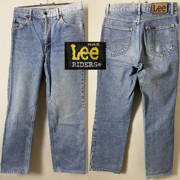 ★【名作 色落ち絶妙】00s 復刻 ビンテージ Lee RIDERS リー ライダーズ 0205 インディゴ テーパード デニム パンツ ジーンズ W30拍卖