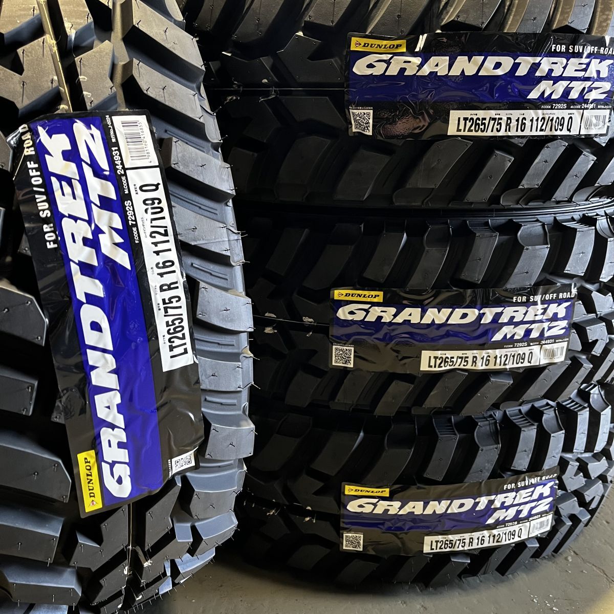2025年製~ 新品 ダンロップ グラントレック MT2 265/75R16 112/109 Q 4本 価格 DUNLOP GRANDTREK MT オフロード WIDE 265/75-16拍卖