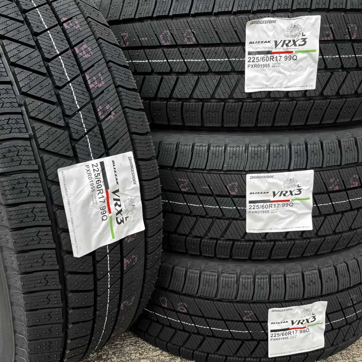今季入荷 新品 2025年製~ ブリヂストン ブリザック VRX3 225/60R17 4本 価格 BS BLIZZAK 正規品 個人宅OK 数量限定特価 送料無料拍卖