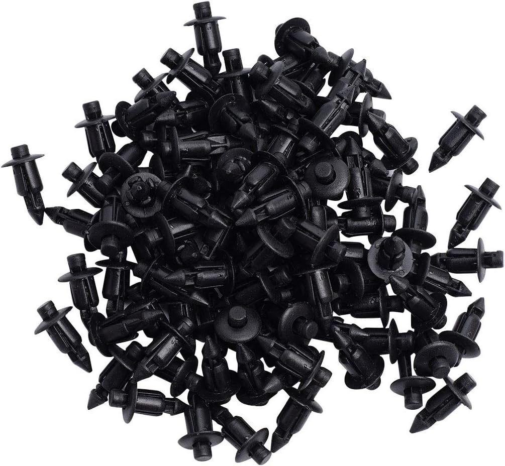 ★★100個 6mm プッシュリベット クリップ リベット ファスナー 泥フラップ バンパー フェンダー クリップ拍卖