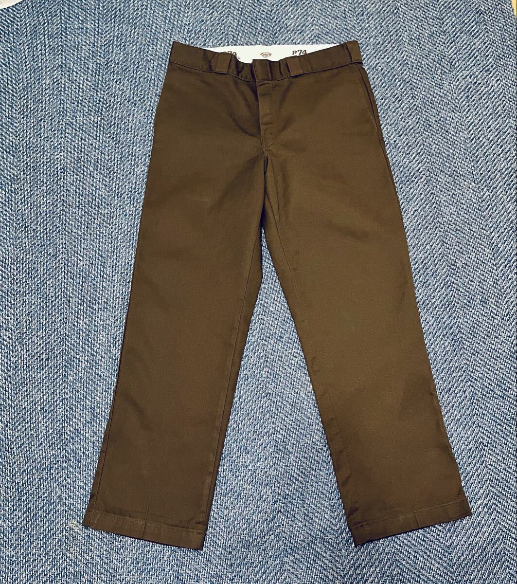 ディッキーズ 874 W34 L30 ブラウン Dickies ワークパンツ 茶拍卖