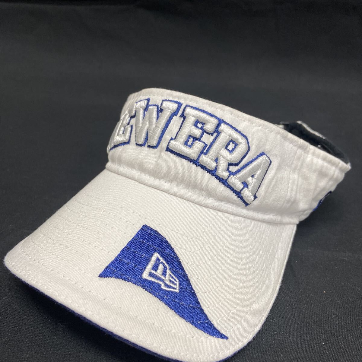 16 EN ニューエラ NEW ERA サンバイザー キャップ ゴルフウェア BLACK × WHITE ブラック × ホワイト拍卖