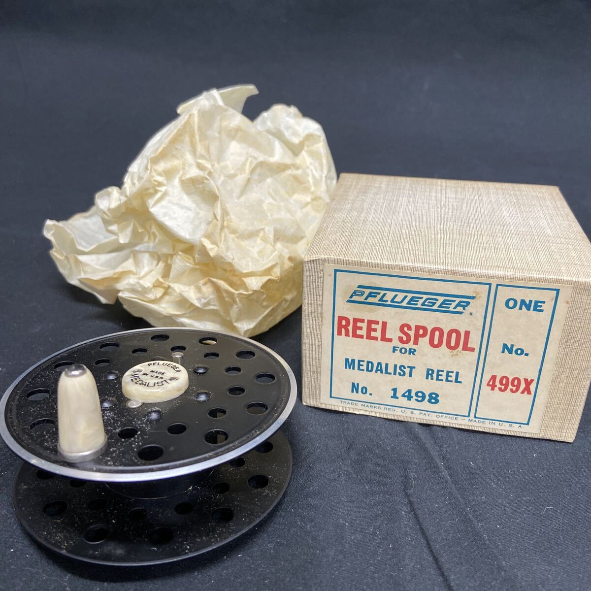③ 外観良好 Vintage PFLUEGER MEDALIST No.1498 Fly Reel AKRON.O. U.S.A. フライリール 詳細未検品拍卖