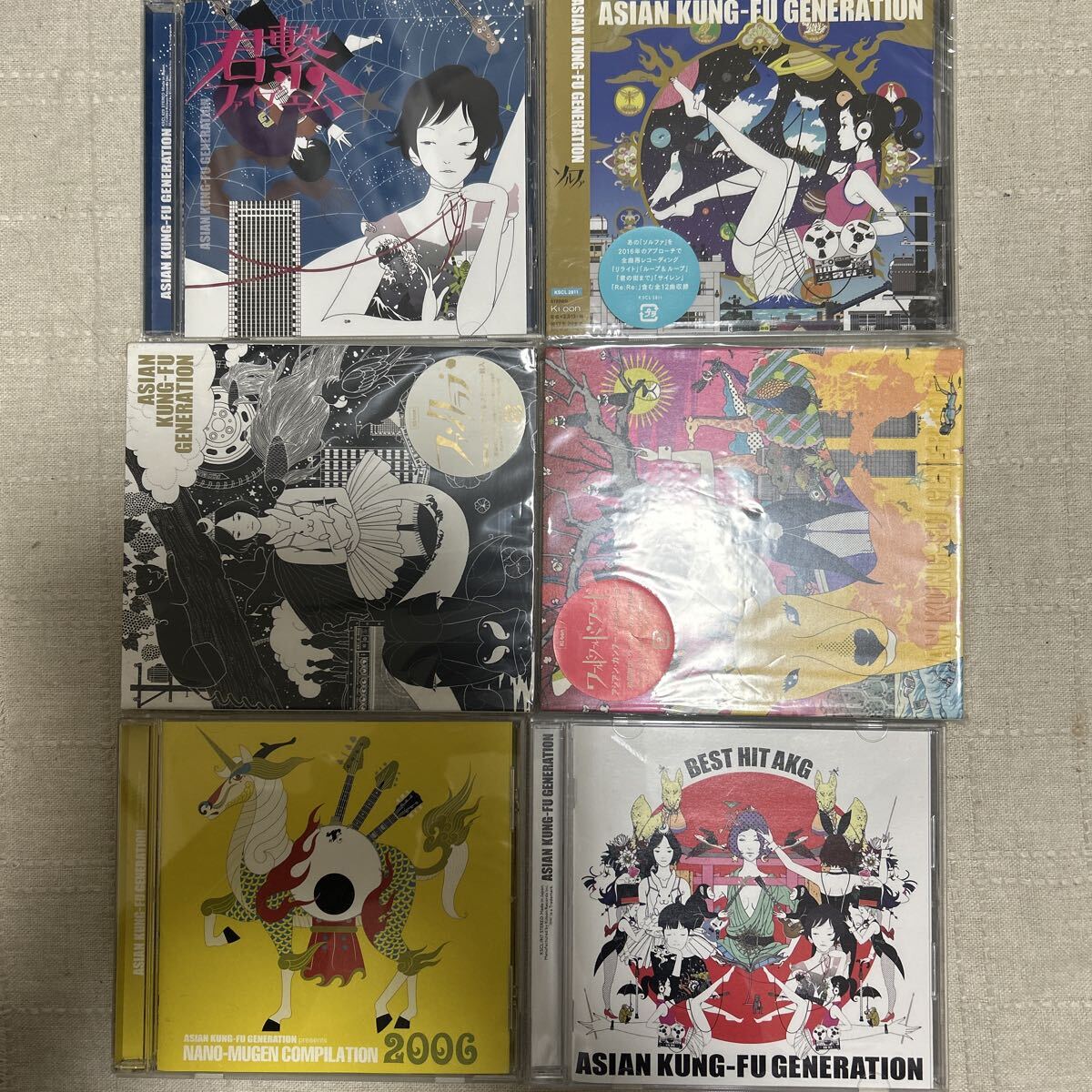 アジアンカンフージェネレーション CD6枚セット 君繋ファイブエム/ソルファ/ファンクラブ/ワールドワールドワールド/BEST HIT AKG拍卖