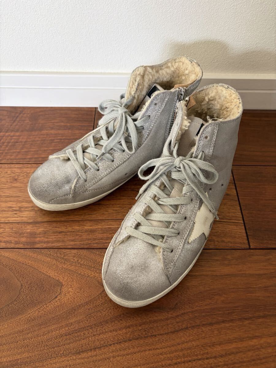 美品○GOLDEN GOOSE ゴールデングース○レディース ハイカット ボア 冬 スニーカー シューズ 36 22.5 23 アパルトモン トゥモローランド拍卖