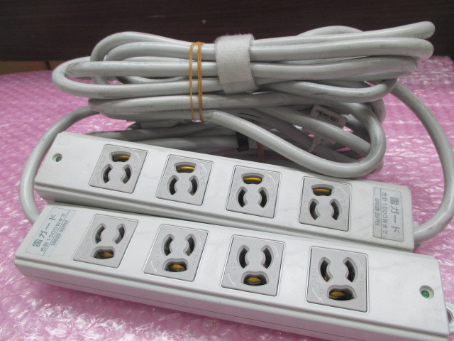 ♪【中古】サンワサプライ TAP-K4SP-3 工事物件雷ガードタップ 3ピン4個口 2個セット♪拍卖