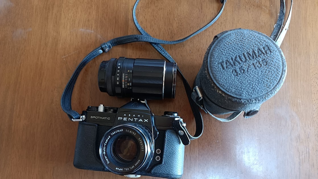 ASAHI PENTAX SPOTMATIC SP 1眼レフ 望遠レンズ F135 中古保管品拍卖