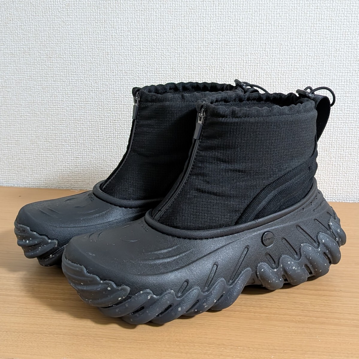 m9/w11 crocs ECHO BOOT Z SHIELD BLACK 210315 程度良好中古 クロックス エコー ブーツ ゼット シールド ブラック拍卖