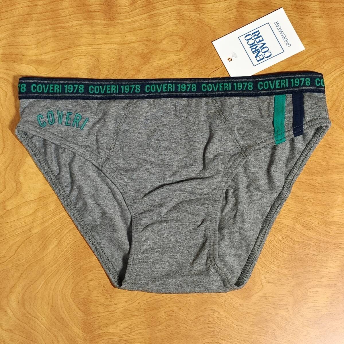 新品「ENRICO COVERI」 前閉じボーイズブリーフ 15~16歳 グレー/スポーツ/インポート 検索用:ジュニア/男児ブリーフ/少年拍卖