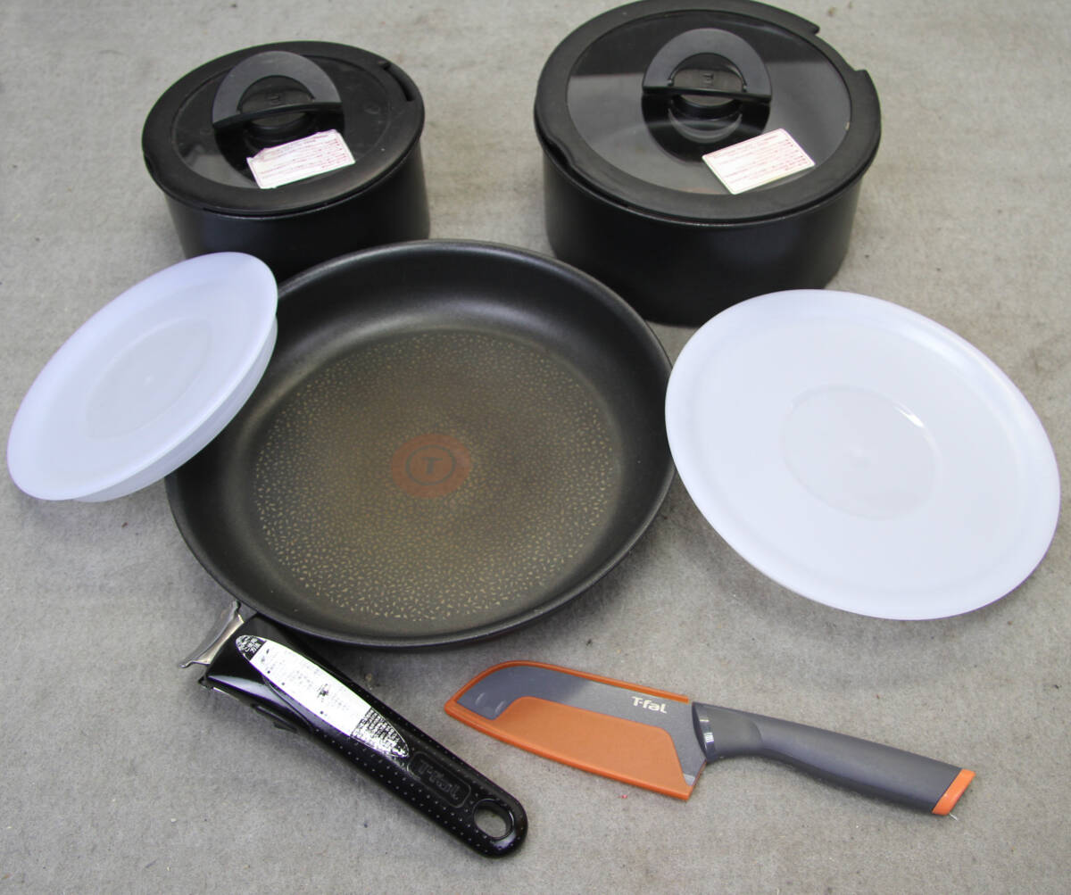 T-Fal ティファール 調理器具セット 鍋 蓋 包丁セット フランス製拍卖