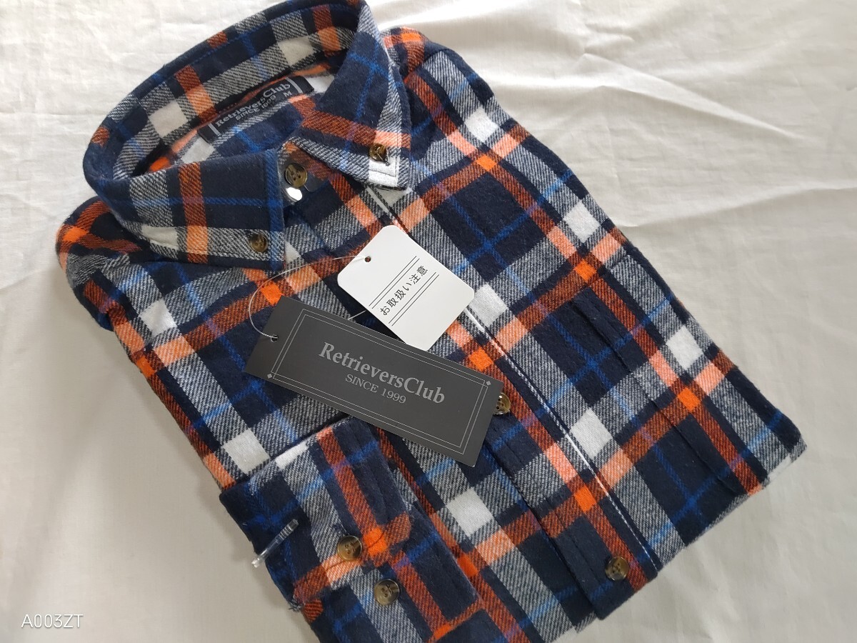 L寸・秋冬新品/ビエラ・チェックBDシャツ★ネイビー拍卖