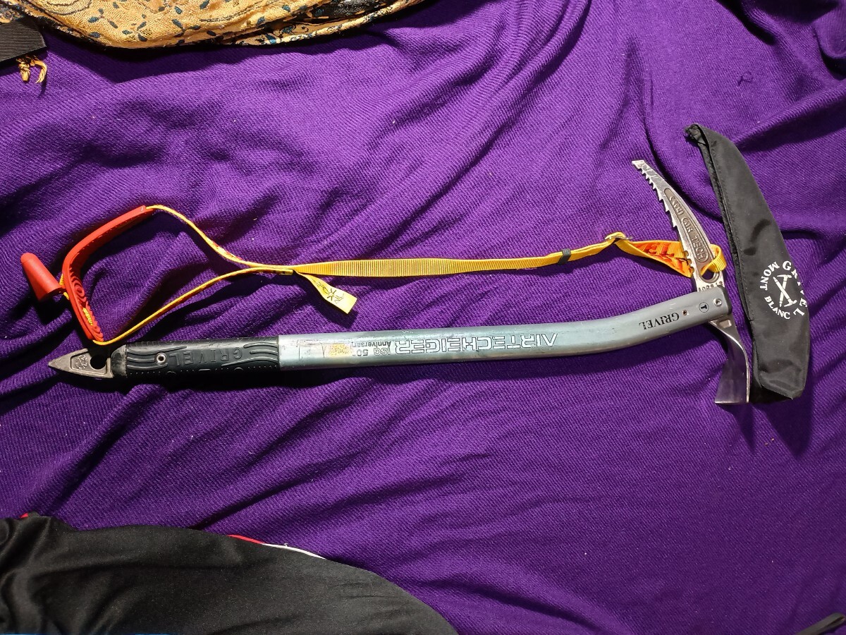 美品 超レア グリベル GRIVEL AIRTECH EIGER ANNIVERSARY 50th エアーテック リシュ カバー有り 58cm 登山 雪山 厳寒期 拍卖
