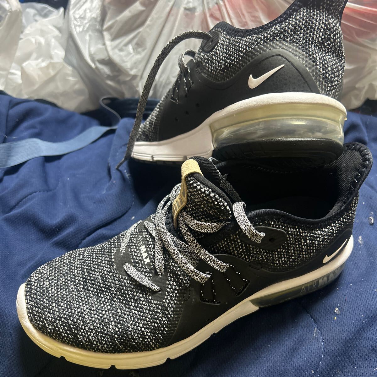 未使用!試着のみ!ナイキ スリップインズスニーカー AIR MAX シークエント24.0㎝定価11000円 送料600円拍卖