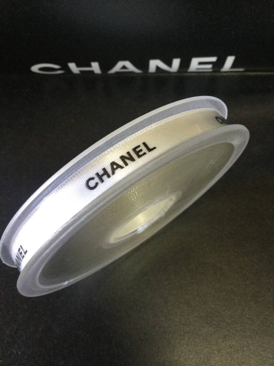 シャネル リボン 25m ★白色 1㎝幅×25m 未開封1ロール /25m拍卖