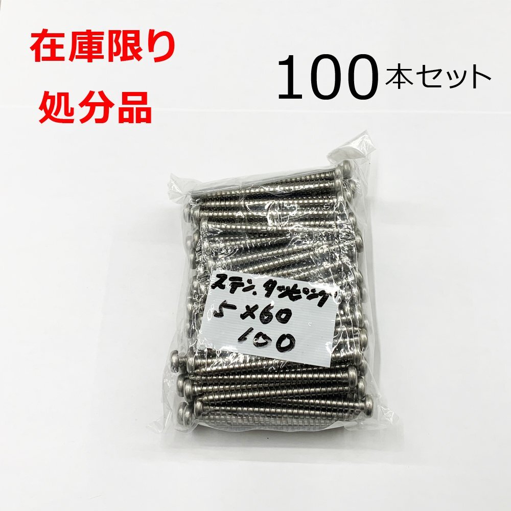 ステンレス (+)ナベタッピングビス 5x60mm 100本入 SUS 小ねじ DIY 在庫限り 処分品拍卖