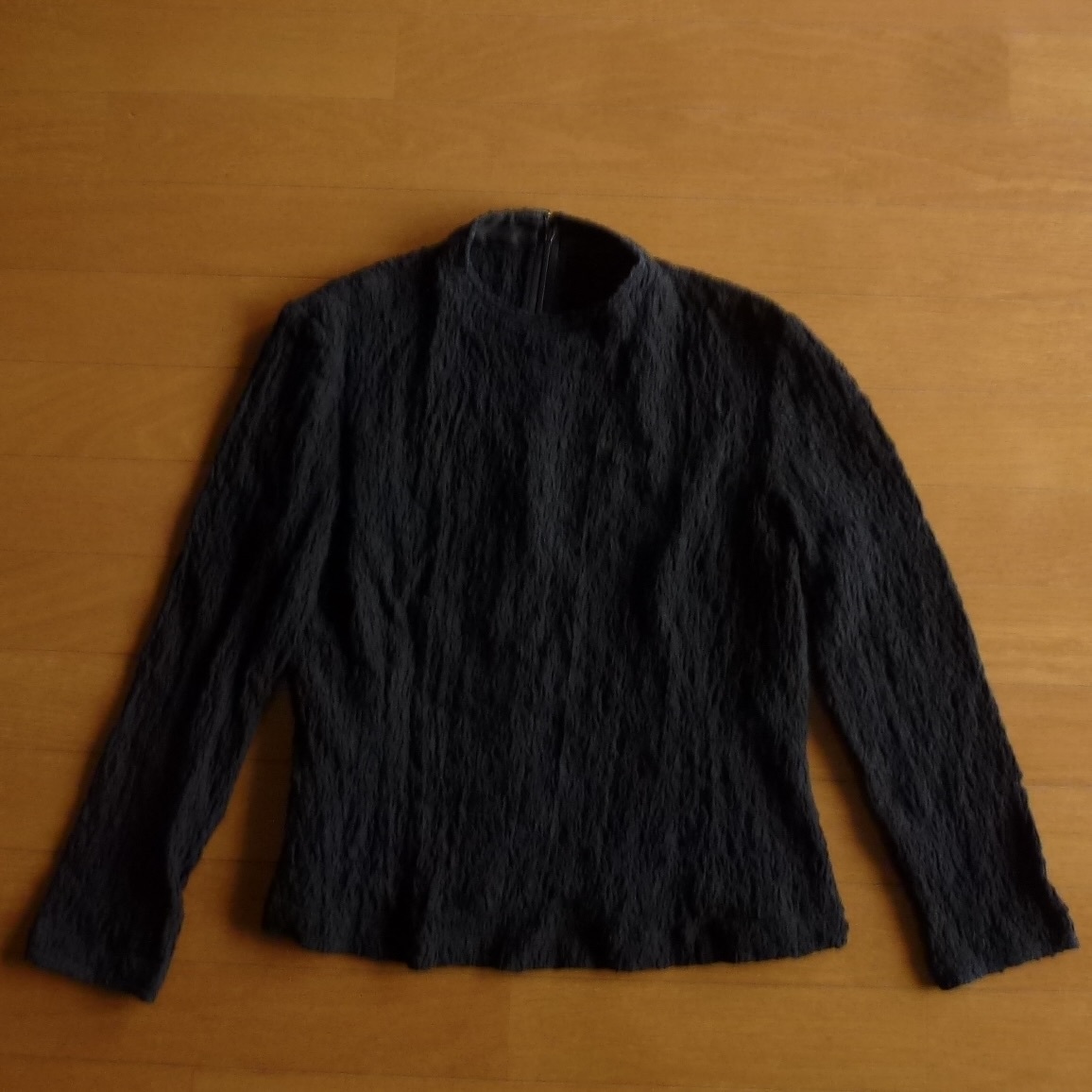 Leilian レリアン シワ加工 ブラウス 黒 11号 即決あり!拍卖