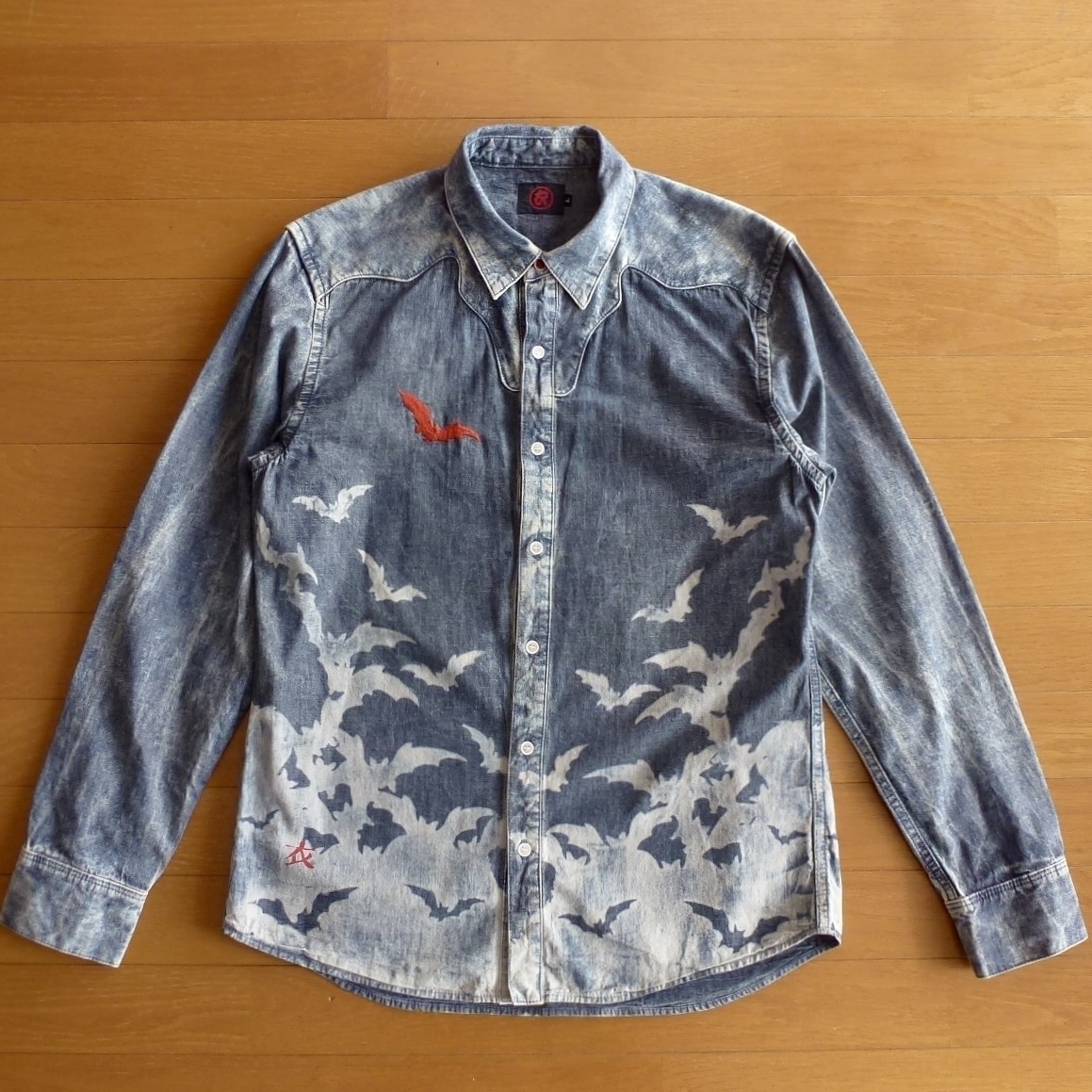 オスティアジャパン 衣 KOROMO 京都 藍染め 長袖シャツ メンズ Lサイズ 即決あり! 拍卖