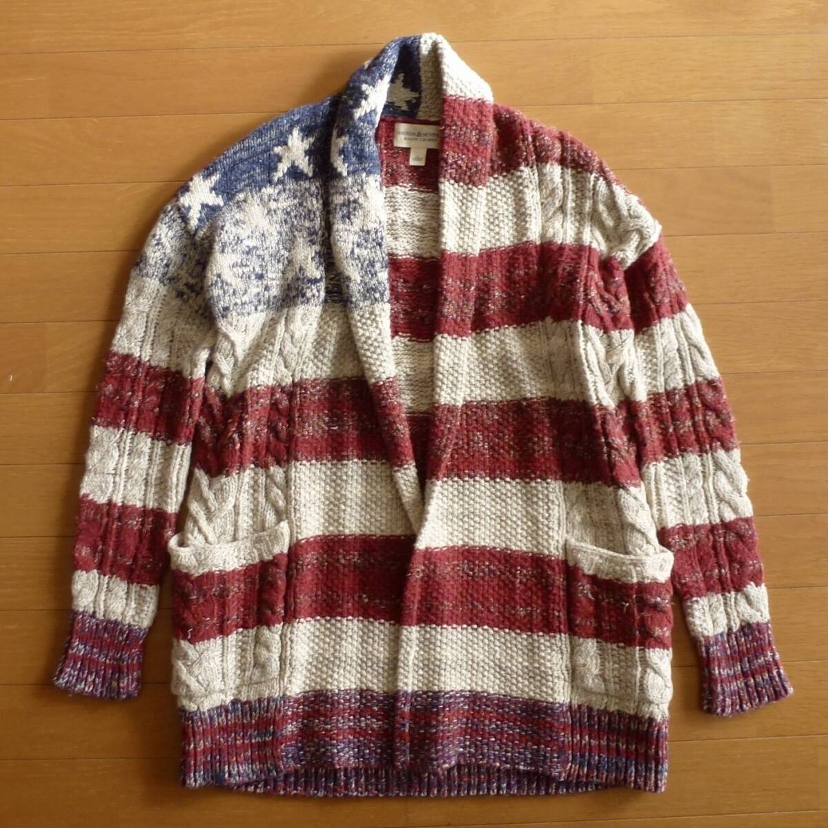 DENIM&SUPPLY RALPH LAUREN デニム&サプライ ラルフローレン 星条旗 カーディガン ガウン ショール拍卖